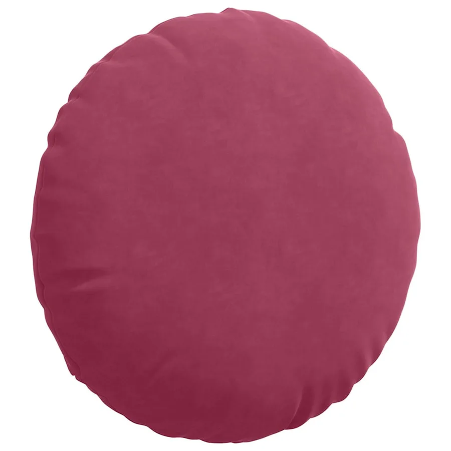 Coussins de siège 2 pcs Bordeaux Ø50 x 19 cm Velours - 5
