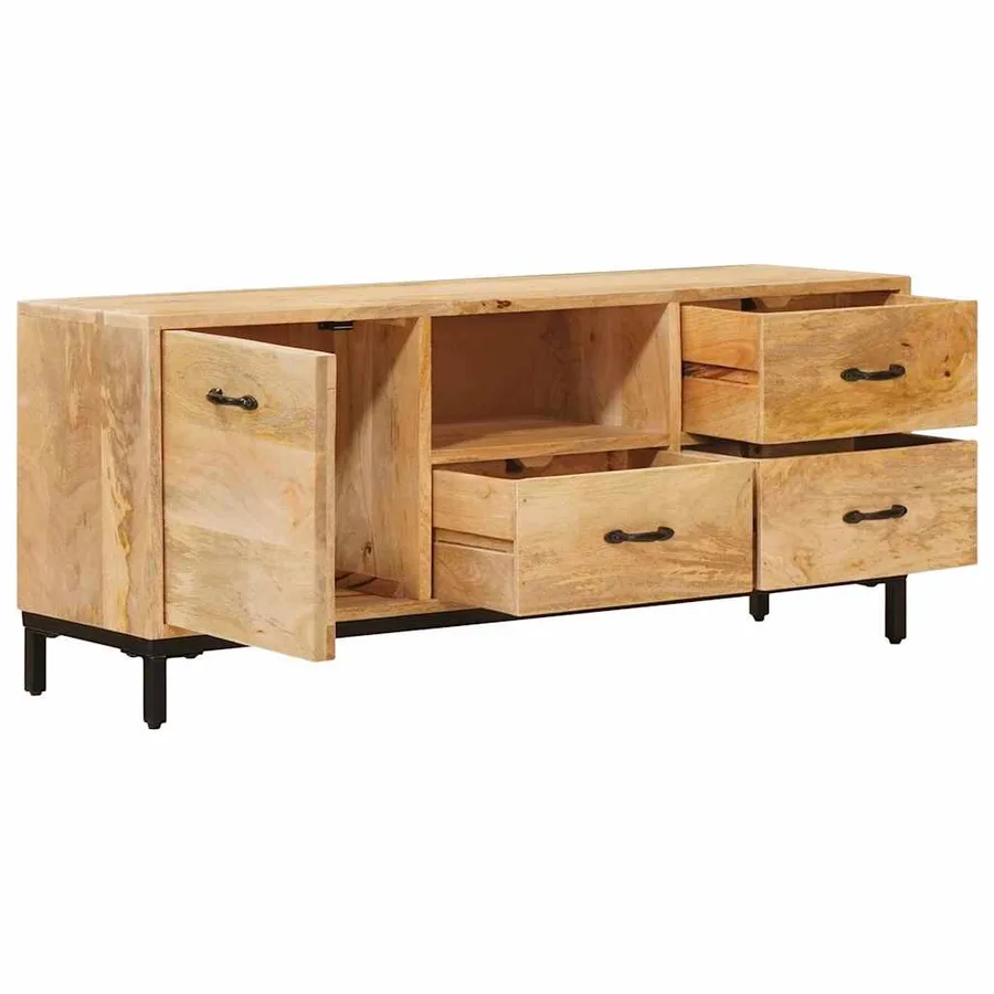 Supports de télévision avec tiroir Marron 110 x 30 x 46 cm - 3