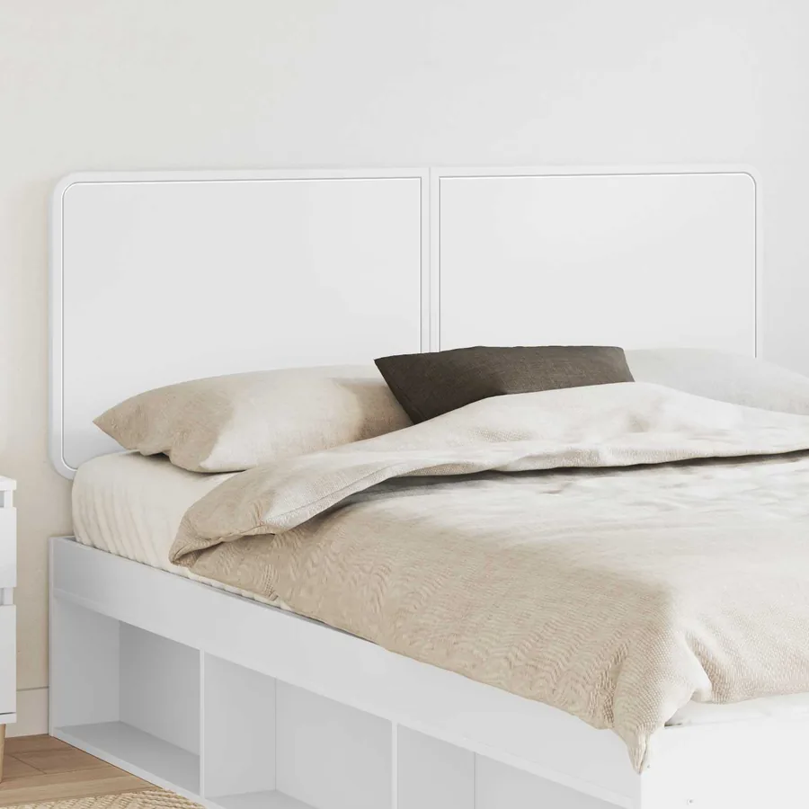 Tête de lit Blanc Bois d'ingénierie