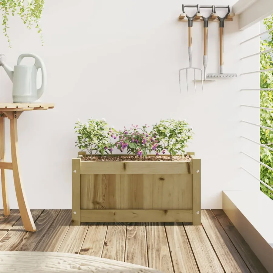 Jardinière 60x31x31 cm bois de pin imprégné - 3