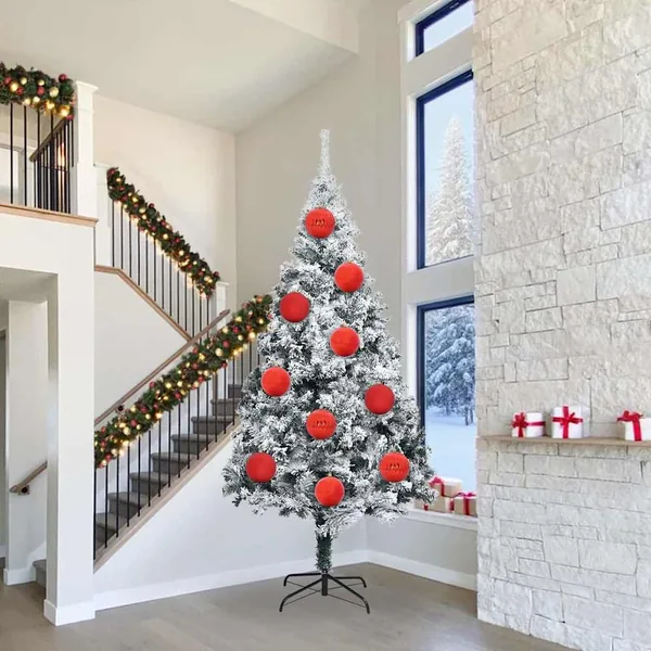 Ensemble de Boules de Noël XXL 3 pcs Rouge Ø 25 cm Plastique