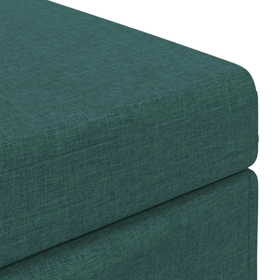 Tabouret Vert foncé 41 x 41 x 40 cm Tissu et bois stratifié - 5