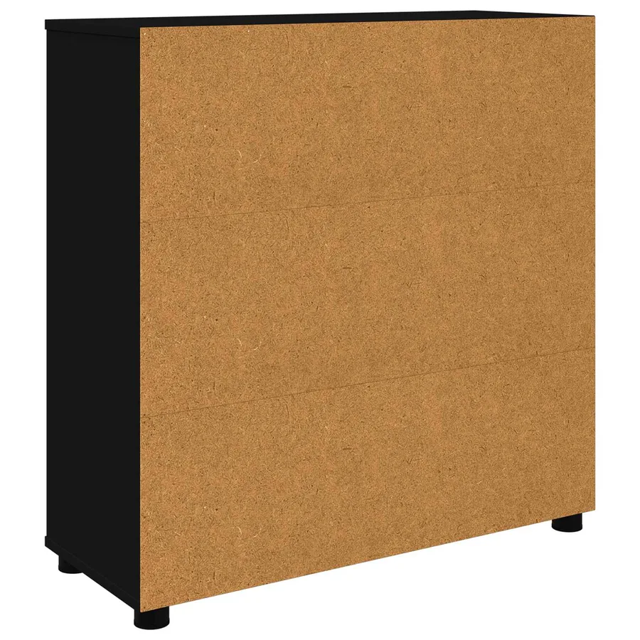 Armoire de rangement Noir 80 x 31 x 81 cm Bois d'ingénierie - 8