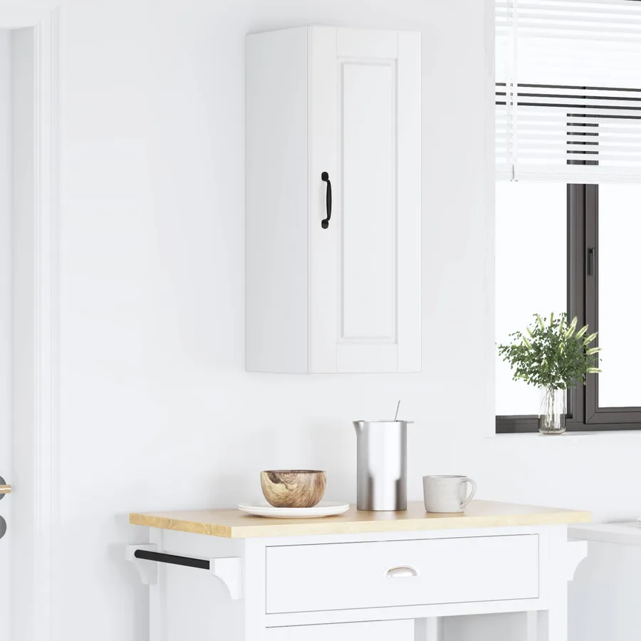 Meuble mural PORTO Blanc 30 x 31 x 80 cm Bois d'ingénierie - 4