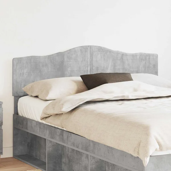 Tête de lit Gris béton Bois d'ingénierie