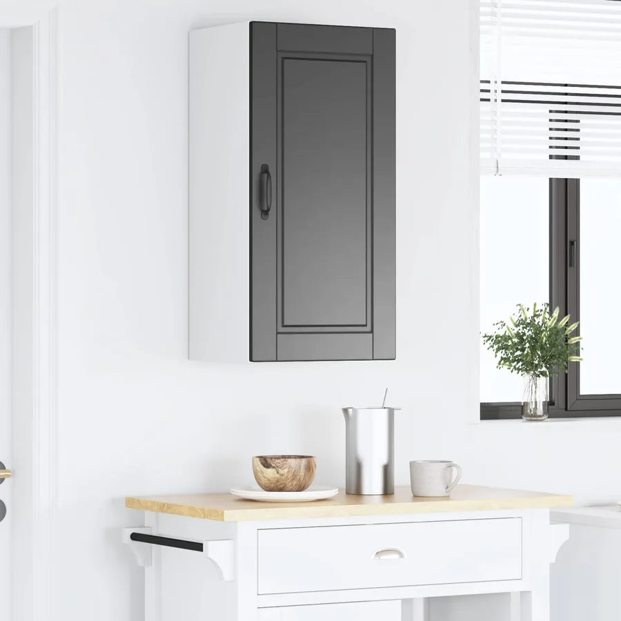 Meuble mural PORTO Noir 40 x 31 x 80 cm Bois d'ingénierie - 4