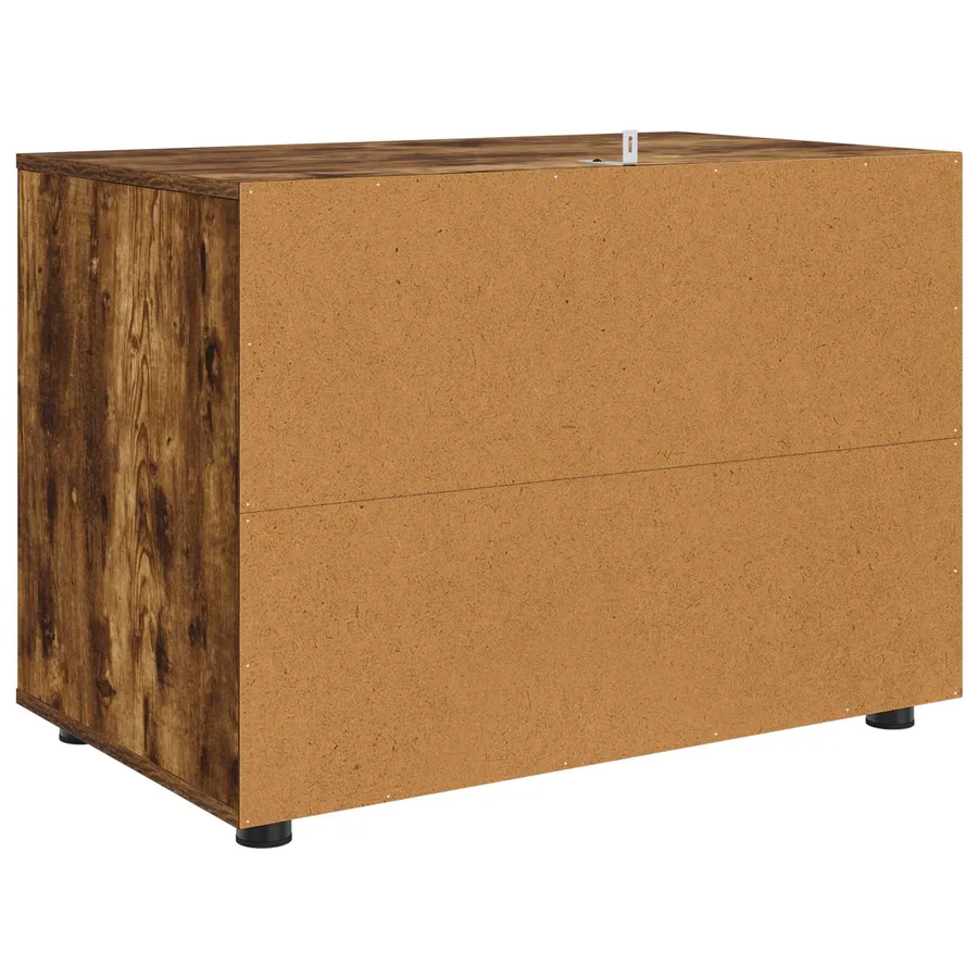 Armoire de rangement Chêne fumé 80 x 48 x 57 cm - 10