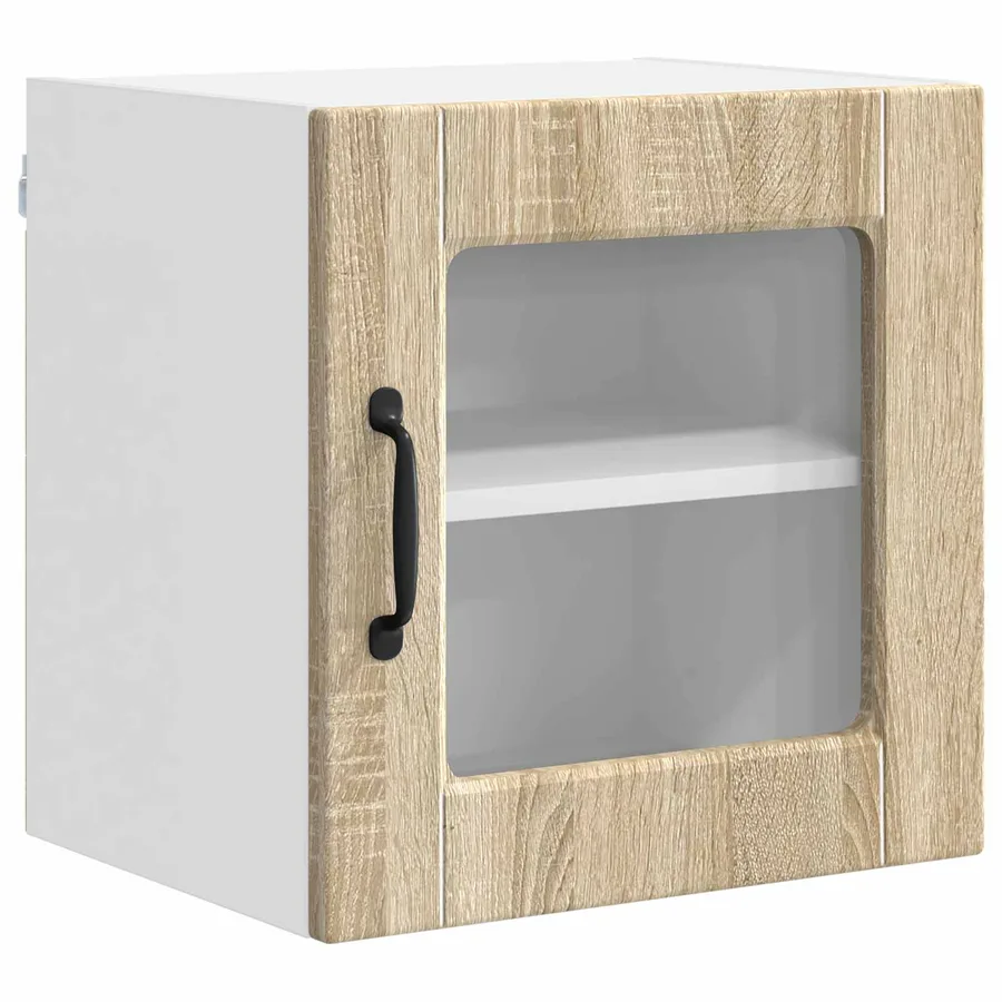 Cabinet en verre mural PORTO Chêne Sonoma 40 x 31 x 40 cm - 2