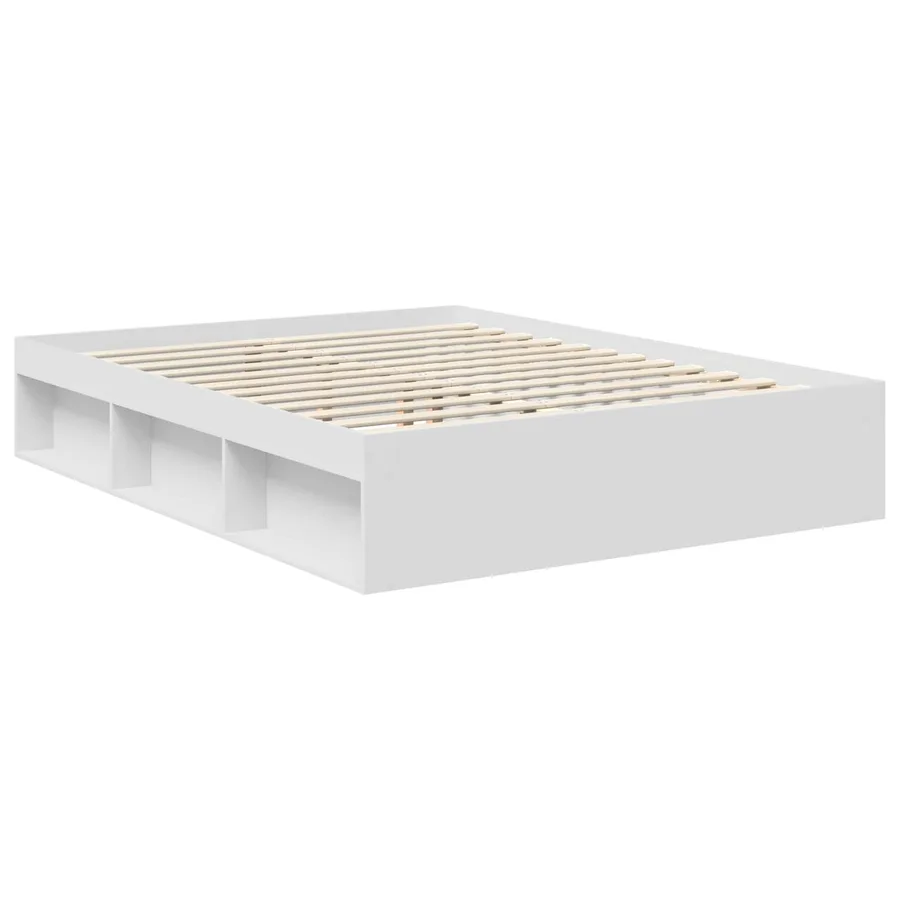 Cadre de lit Blanc 150 x 200 cm Bois de pin massif - 5