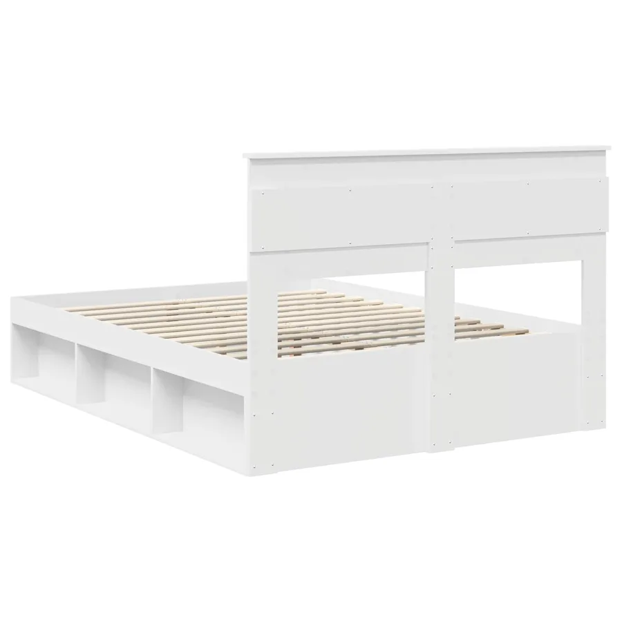 Cadre de lit Blanc 150 x 200 cm Bois de pin massif - 9