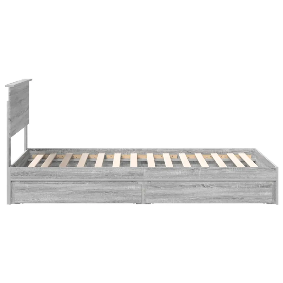 Lit de Rangement Gris Sonoma 100 x 200 cm Bois d'ingénierie - 9