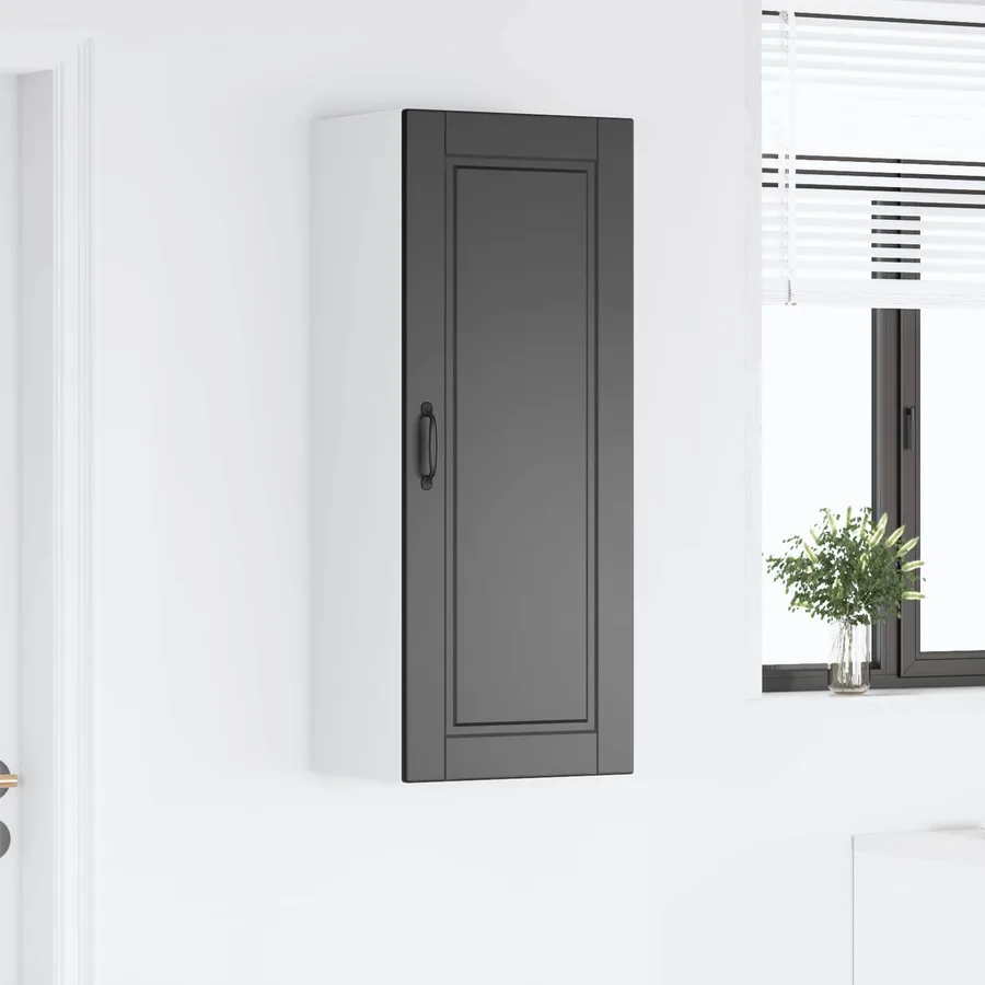 Meuble mural PORTO Noir 40 x 31 x 100 cm Bois d'ingénierie - 4