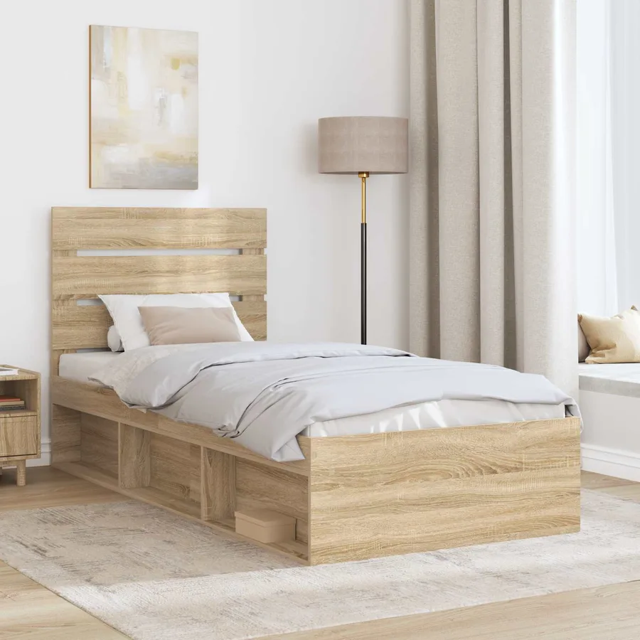 Cadre de lit Sonoma 100 x 200 cm Bois de pin massif - 3