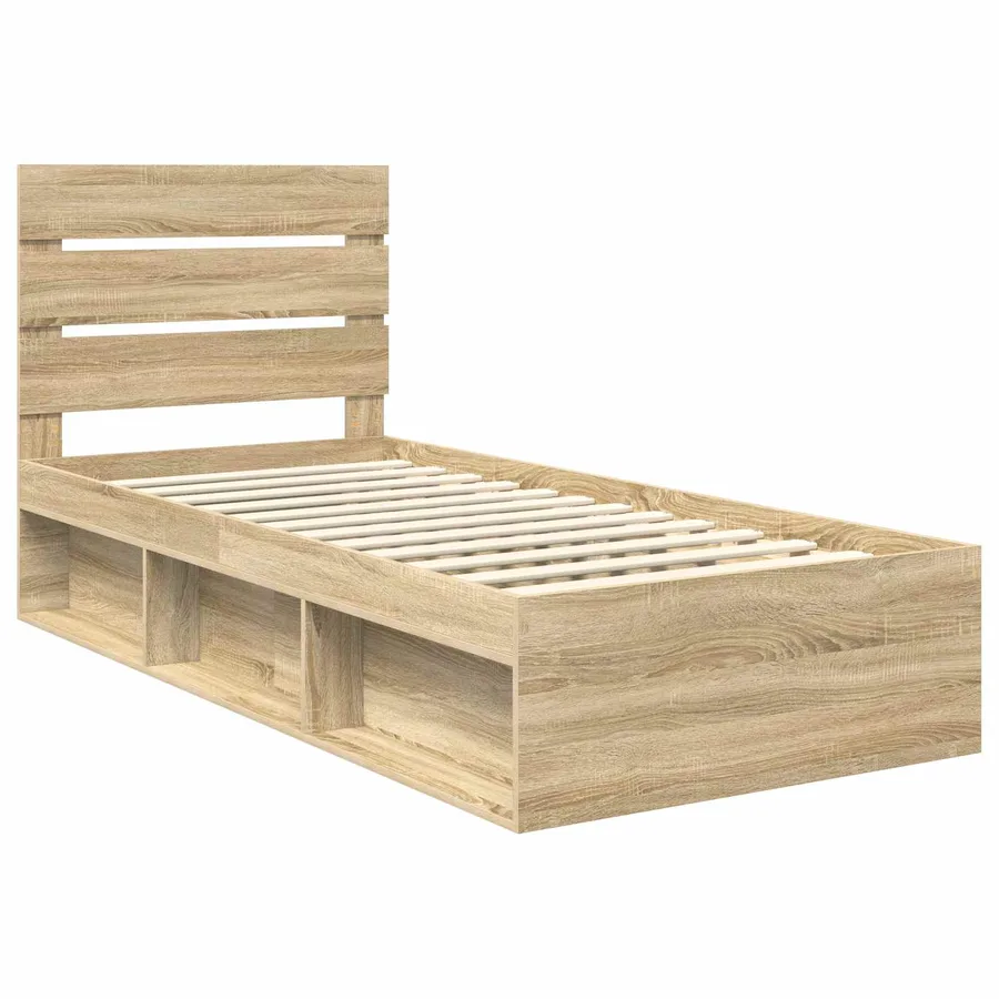 Cadre de lit Sonoma 100 x 200 cm Bois de pin massif - 4