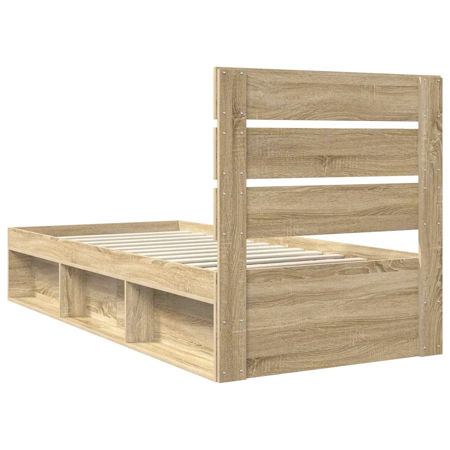 Cadre de lit Sonoma 100 x 200 cm Bois de pin massif - 9