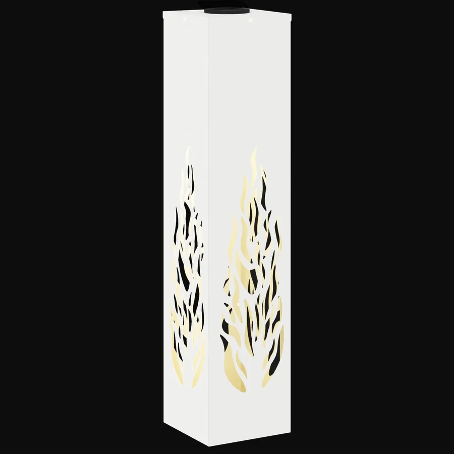 Lumière de chemin LED solaire 2 pcs Blanc chaud 18 x 18 x 80 cm - 12