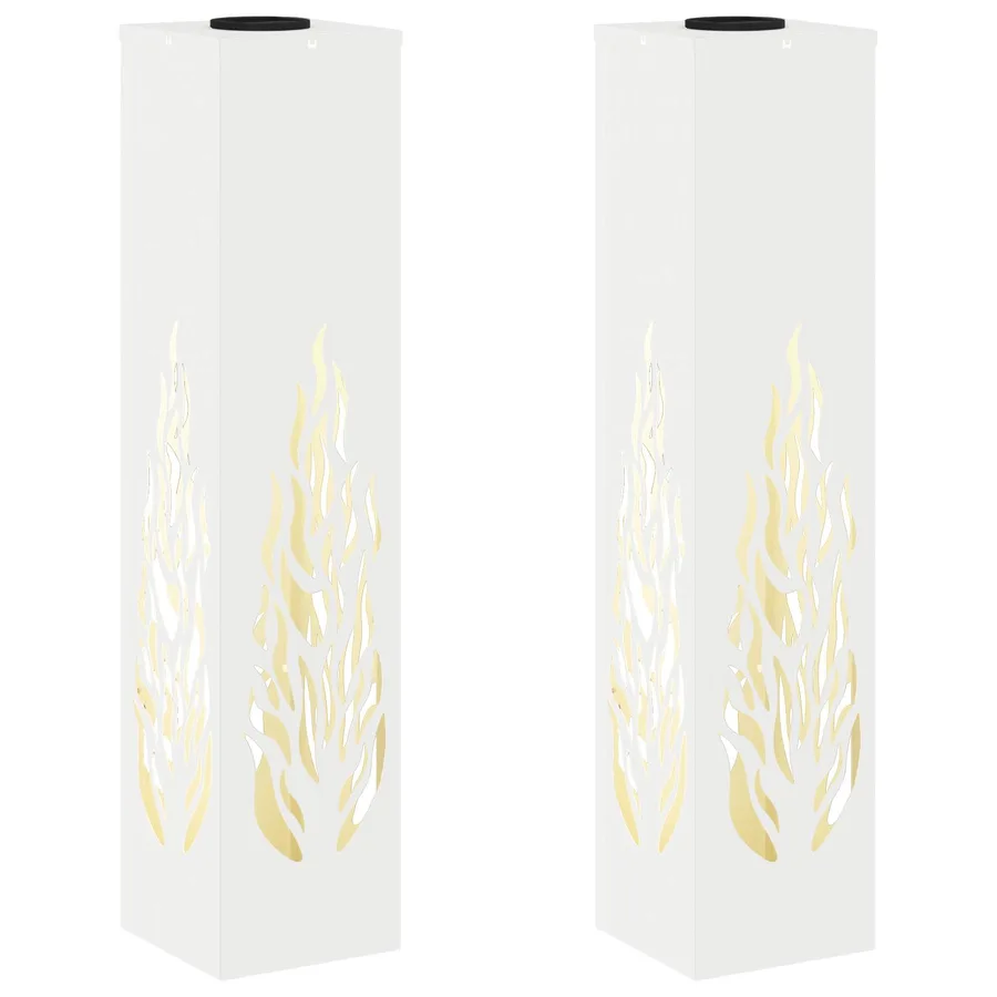 Lumière de chemin LED solaire 2 pcs Blanc chaud 18 x 18 x 80 cm - 2