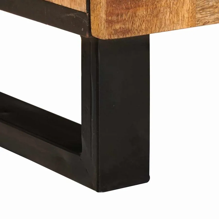 Meuble TV Marron 100 x 33 x 46 cm Bois de mangue massif - 8