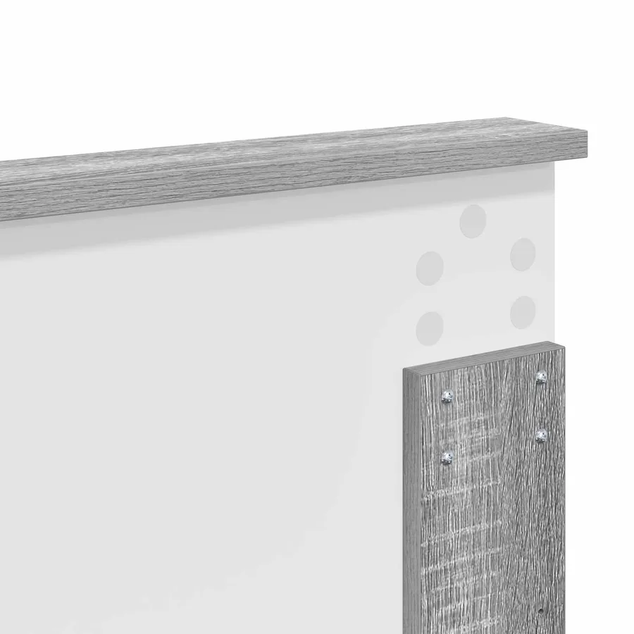 Cadre de lit Gris Sonoma 140 x 190 cm Pin massif - 11