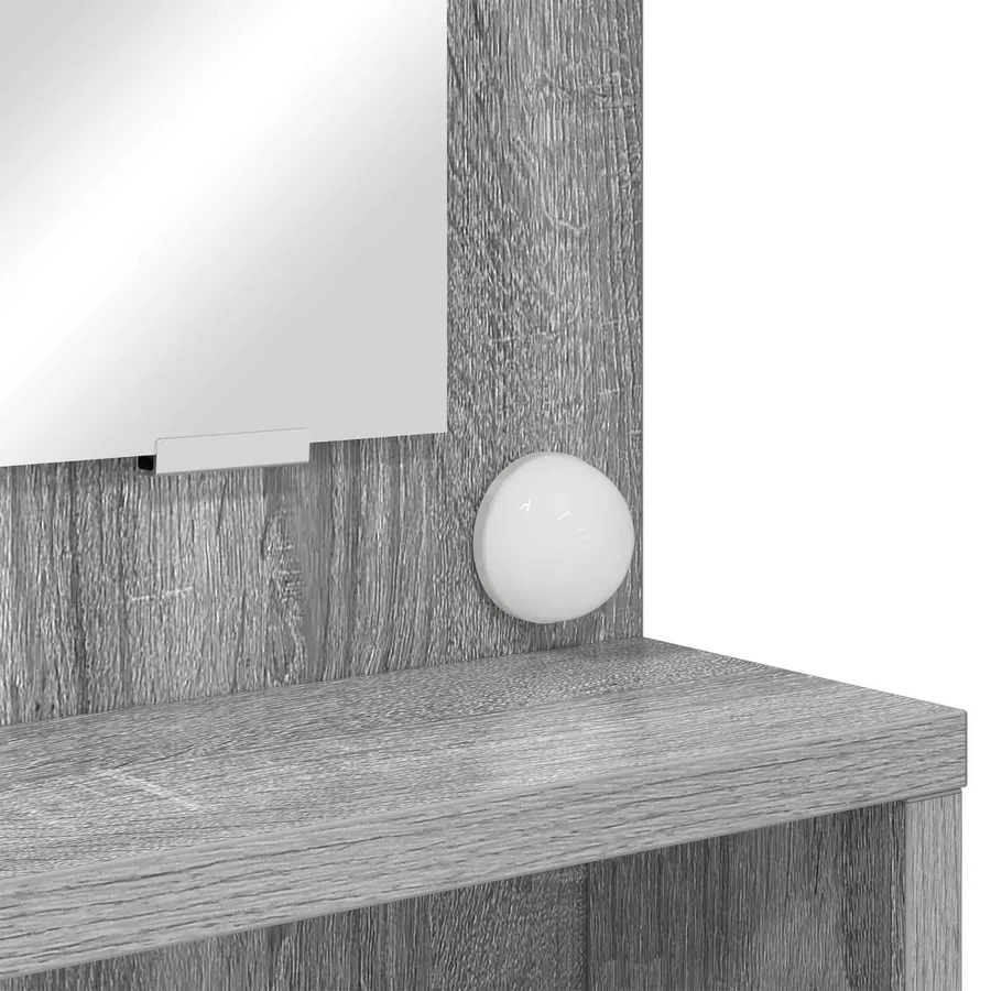 Tables de maquillage pour chambre avec tiroir Gris Sonoma - 11