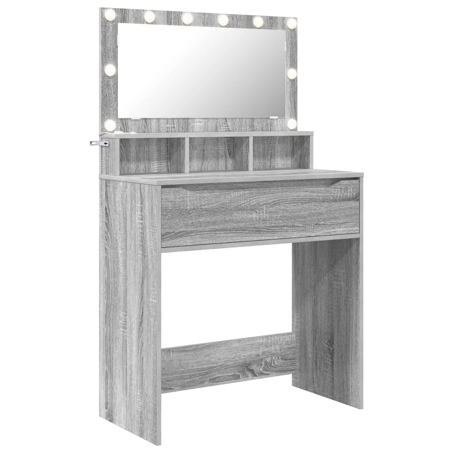 Tables de maquillage pour chambre avec tiroir Gris Sonoma - 2