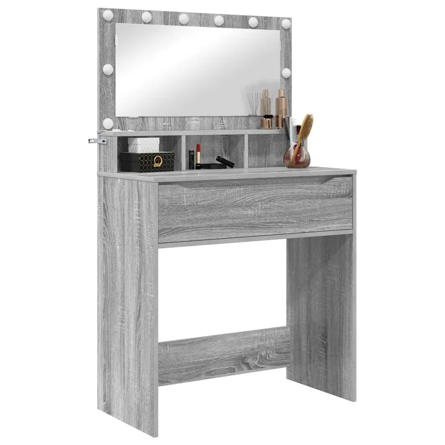 Tables de maquillage pour chambre avec tiroir Gris Sonoma - 3
