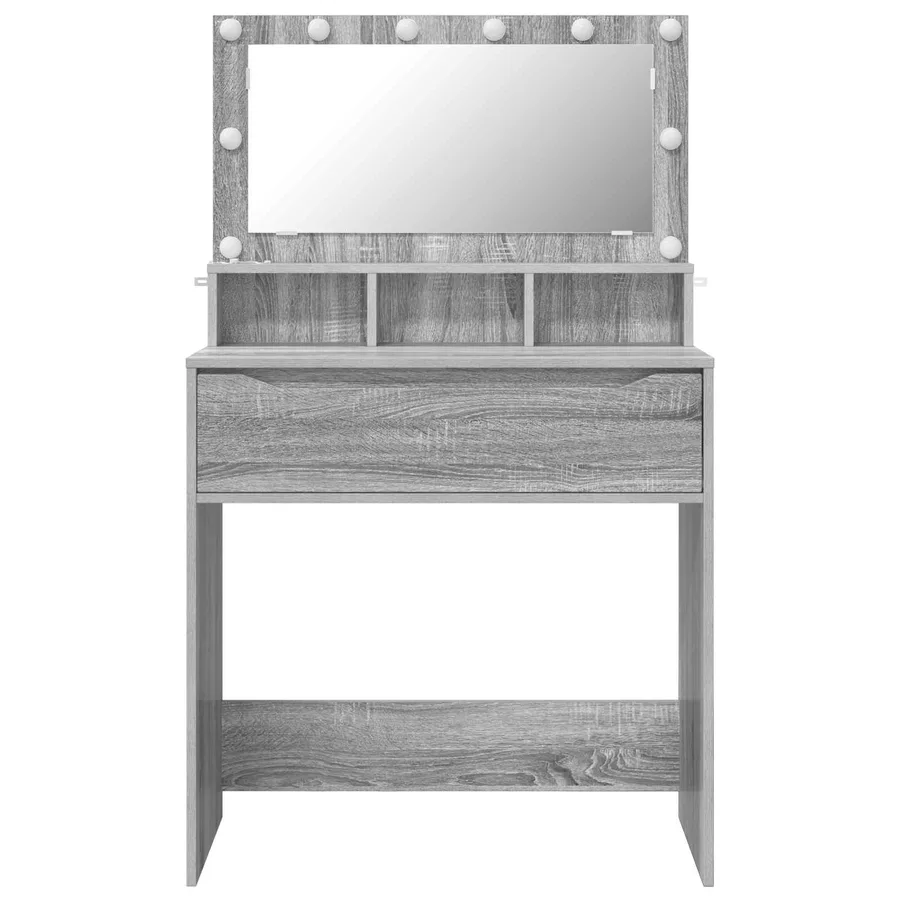 Tables de maquillage pour chambre avec tiroir Gris Sonoma - 6