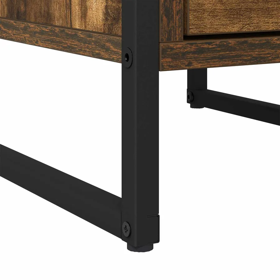 Table de chevet Chêne Fumé 39,5 x 30 x 50 cm Bois d'ingénierie - 10