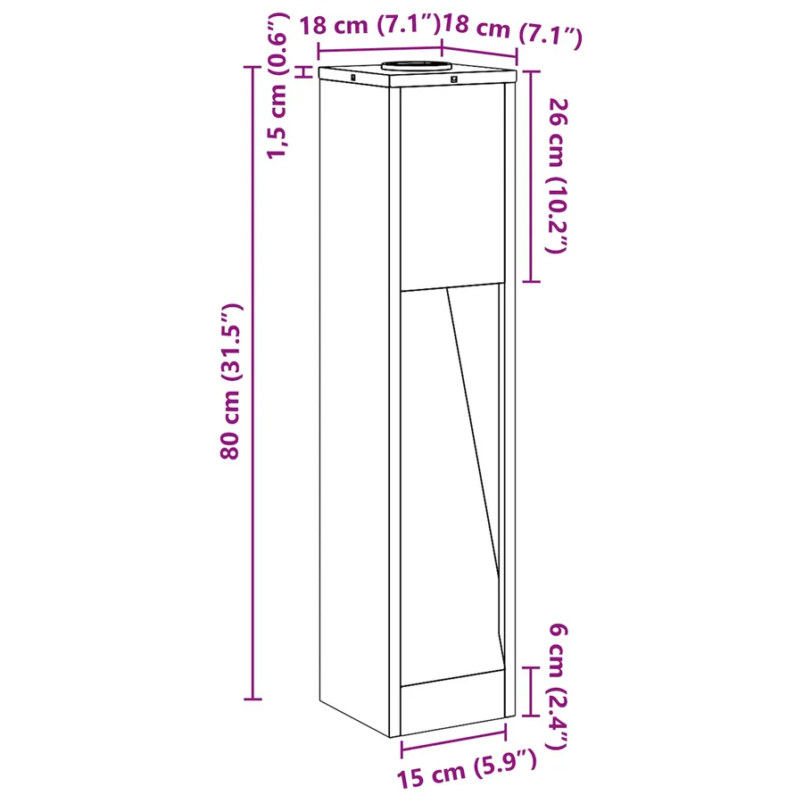 Lumière de Chemin LED Solaire 2 pcs Blanc chaud 18 x 18 x 80 cm - 18