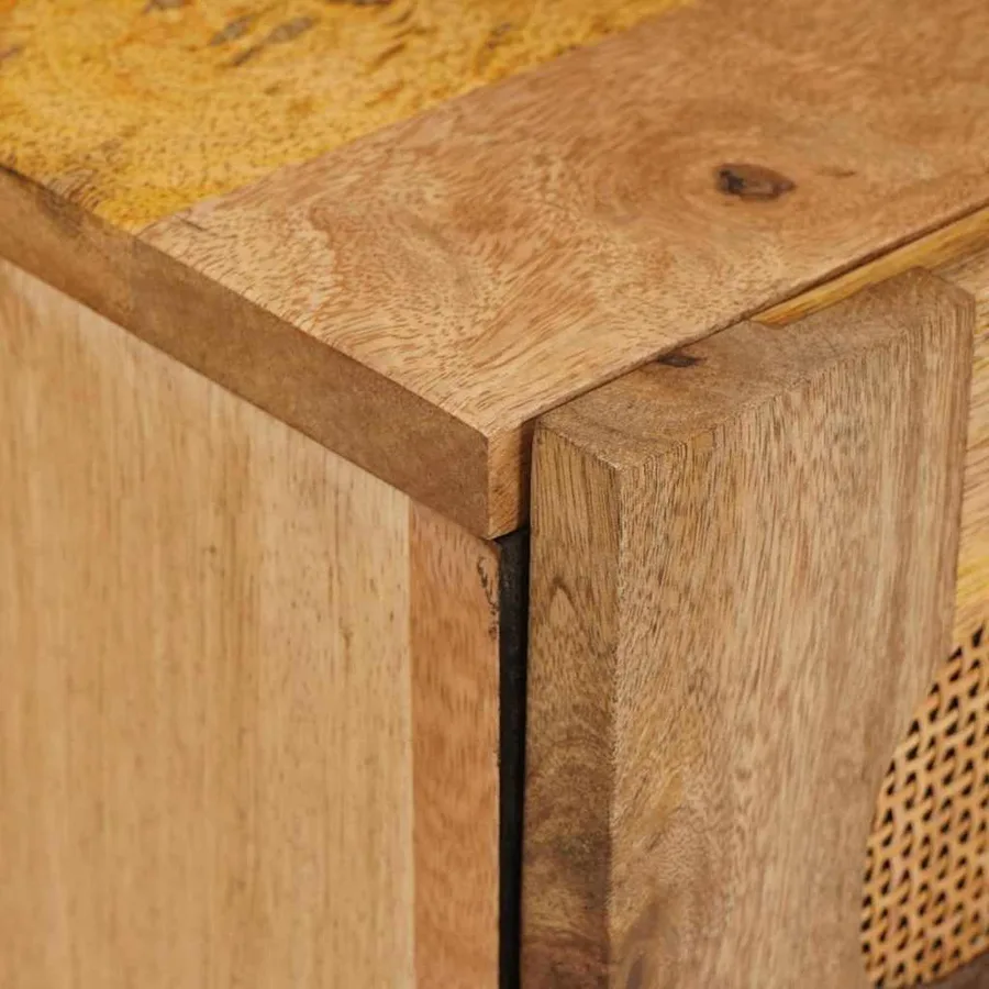 Cabinet de chevet avec tiroir 2 pcs Naturel 40 x 33 x 46 cm - 8