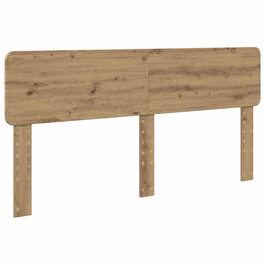 Cadre de lit Chêne artisan 200 x 200 cm Pin massif - 6
