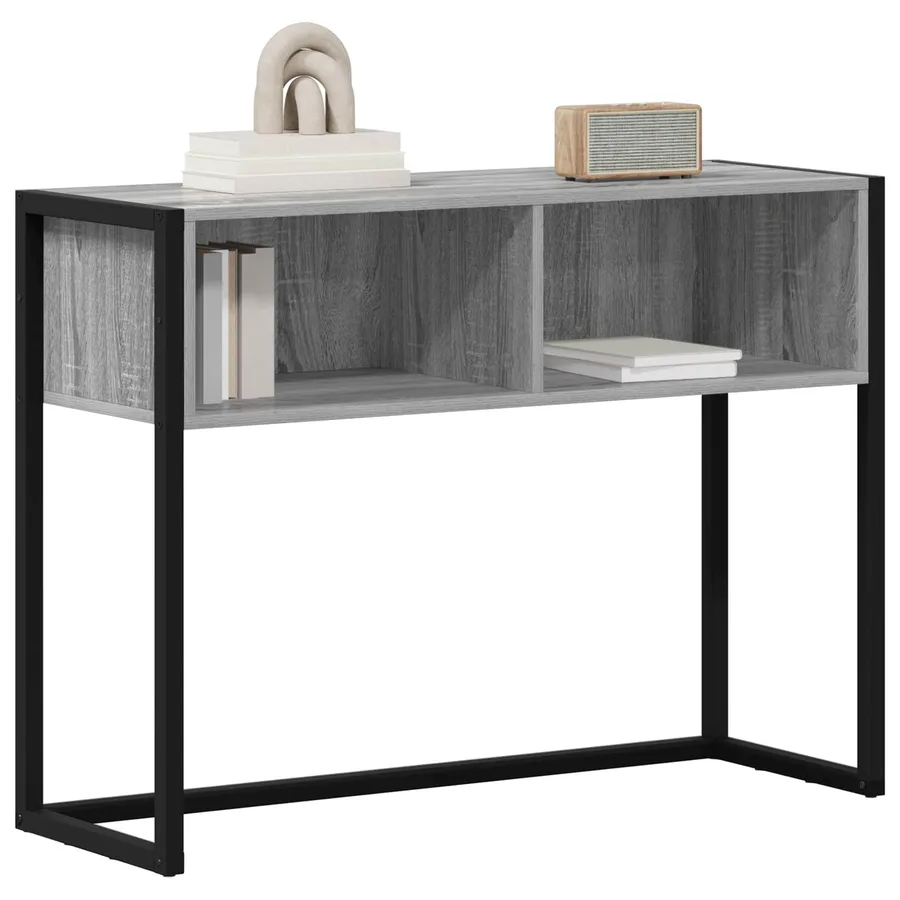 Table d'appoint Gris Sonoma 100 x 36 x 75 cm Bois d'ingénierie - 3