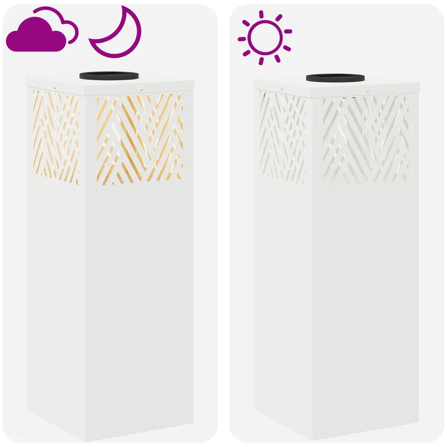 Lumière de chemin LED solaire 2 pcs Blanc chaud 18 x 18 x 50 cm - 13
