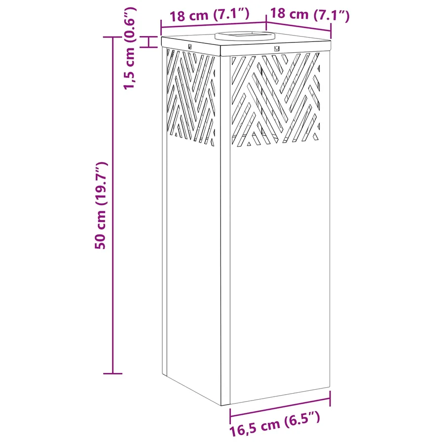 Lumière de chemin LED solaire 2 pcs Blanc chaud 18 x 18 x 50 cm - 16