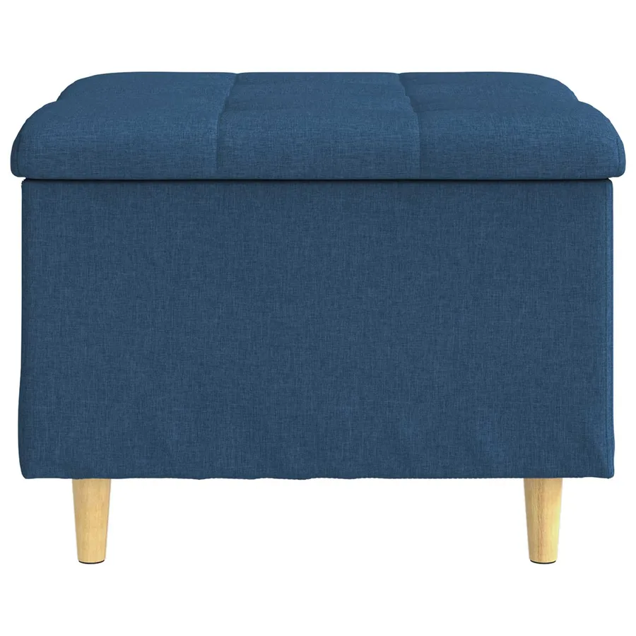 Pouf de rangement avec coussin Bleu 60 x 60 x 45 cm tissu - 6