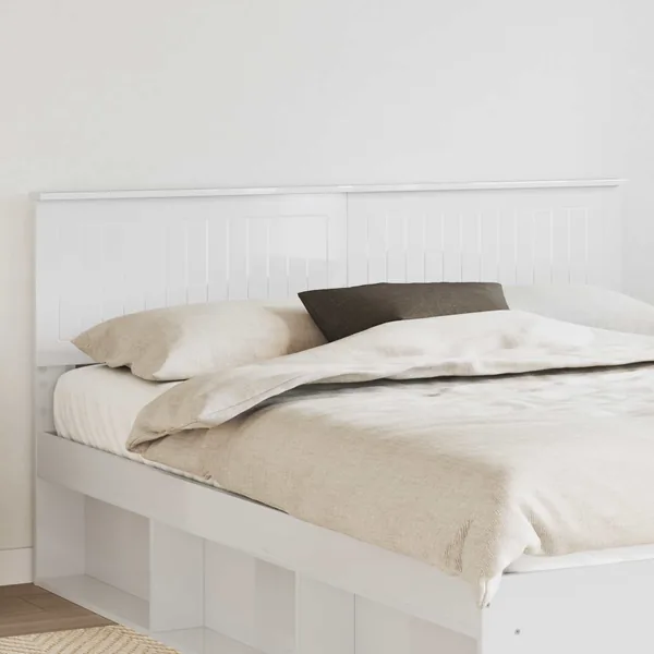 Tête de lit Blanc Brillant Bois d'ingénierie