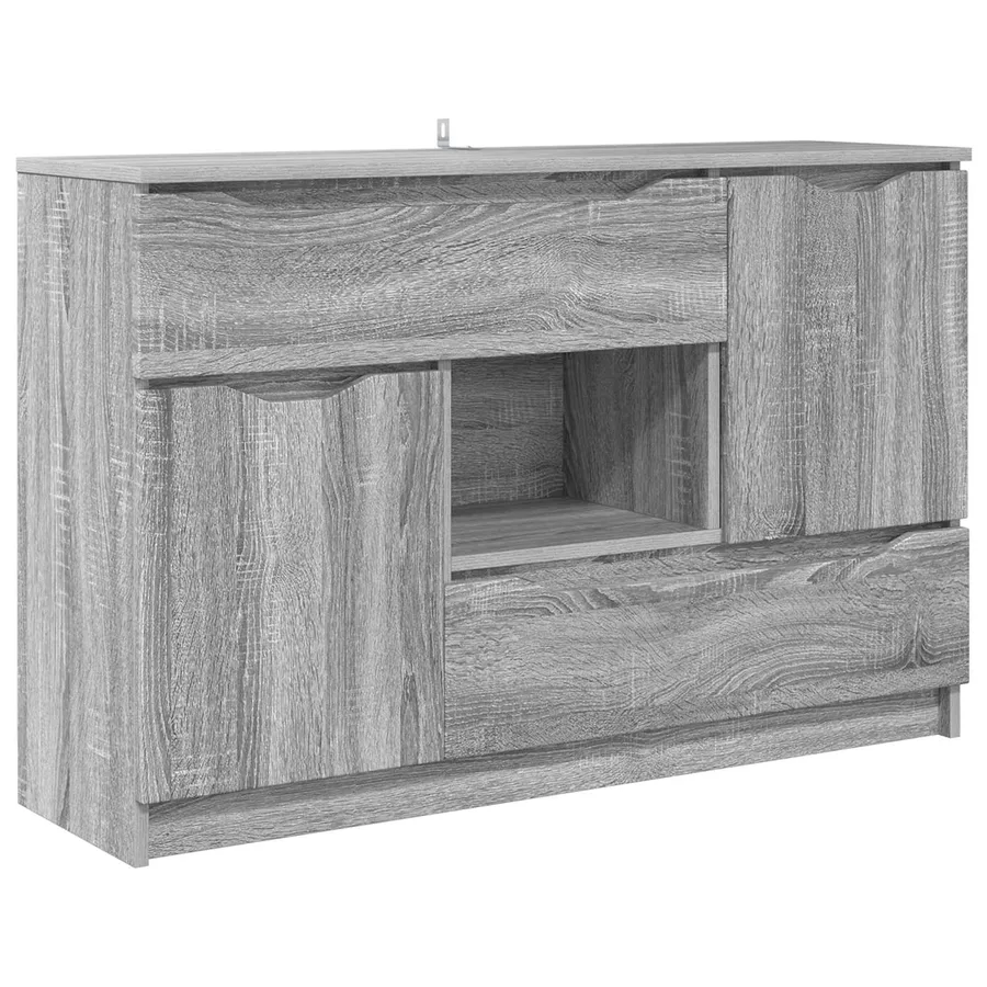 Buffet Gris Sonoma 100 x 30 x 65,6 Bois d'ingénierie - 2