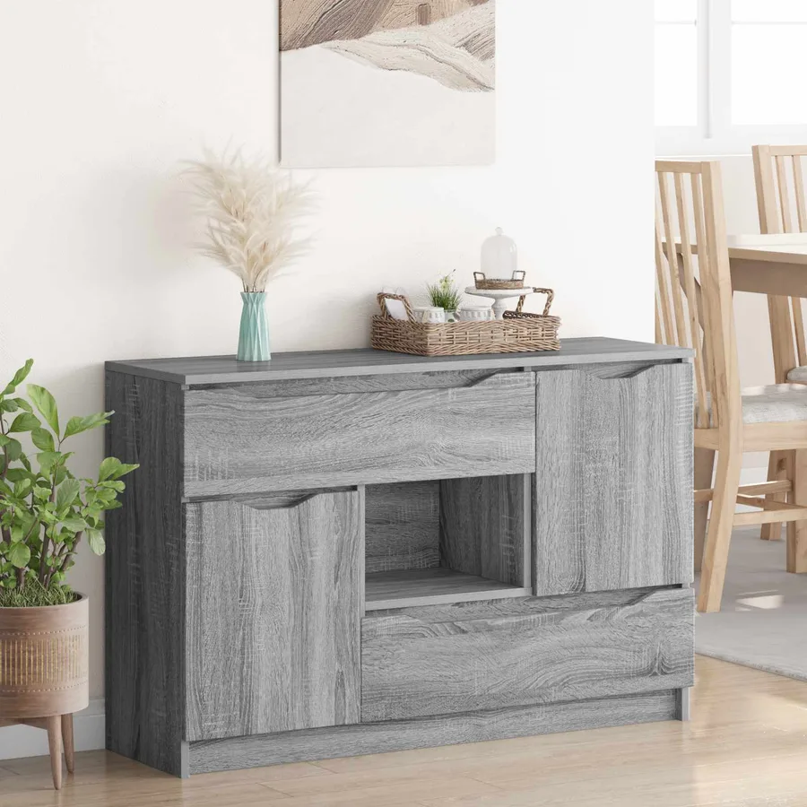 Buffet Gris Sonoma 100 x 30 x 65,6 Bois d'ingénierie - 4