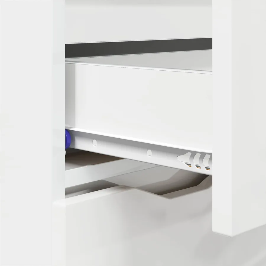 Buffet Blanc brillant 100 x 30 x 65,6 Bois d'ingénierie - 10