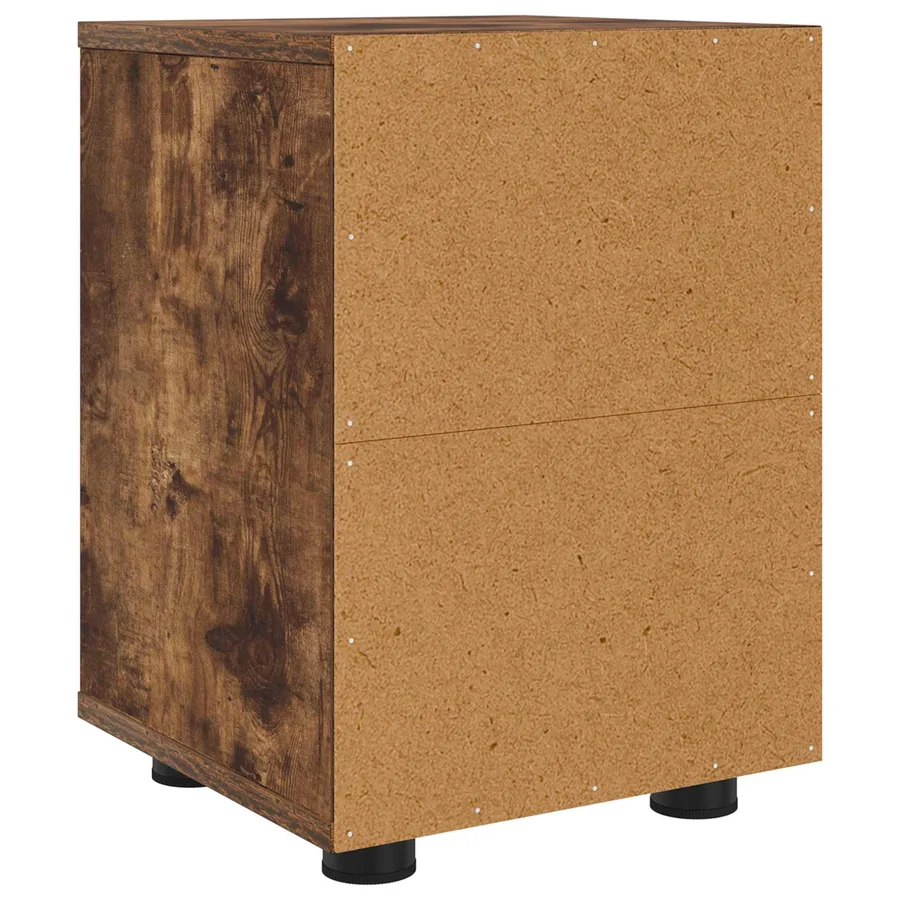 Tables de chevet avec tiroir 2 pcs Chêne fumé 30,5 x 30 x 43 cm - 7