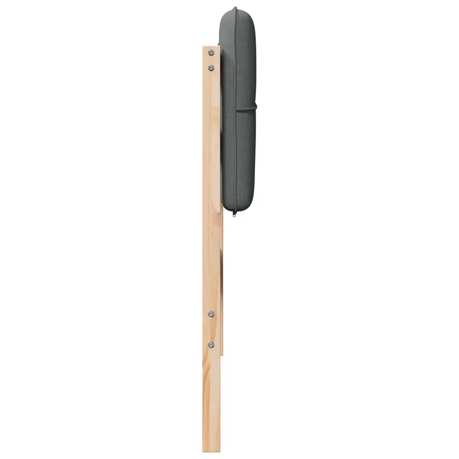 Tête de lit capitonnée Marron et gris clair 90 cm Pin massif - 5