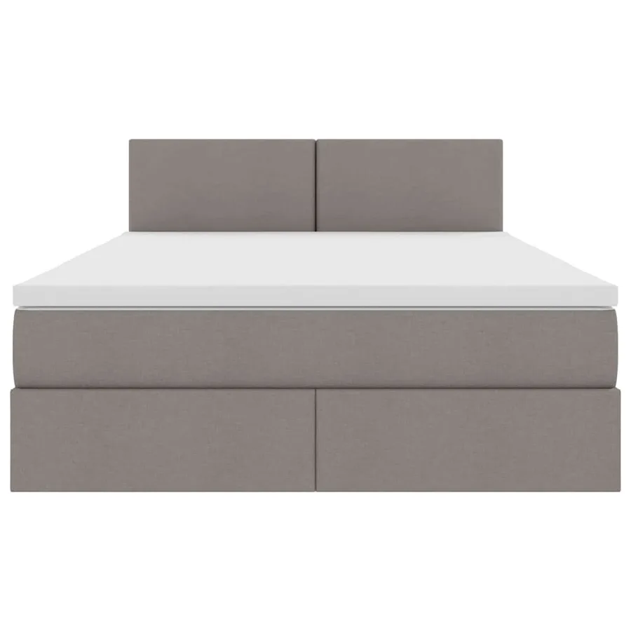 Lit avec rangement et matelas avec matelas Taupe 140 x 200 cm - 7