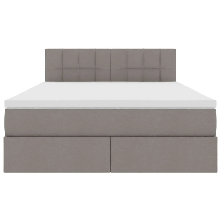 Lit avec rangement et matelas avec matelas Taupe 120 x 200 cm - 7