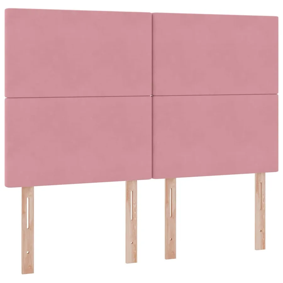 Lit de rangement LED avec matelas Rose 140 x 200 cm Velours - 8