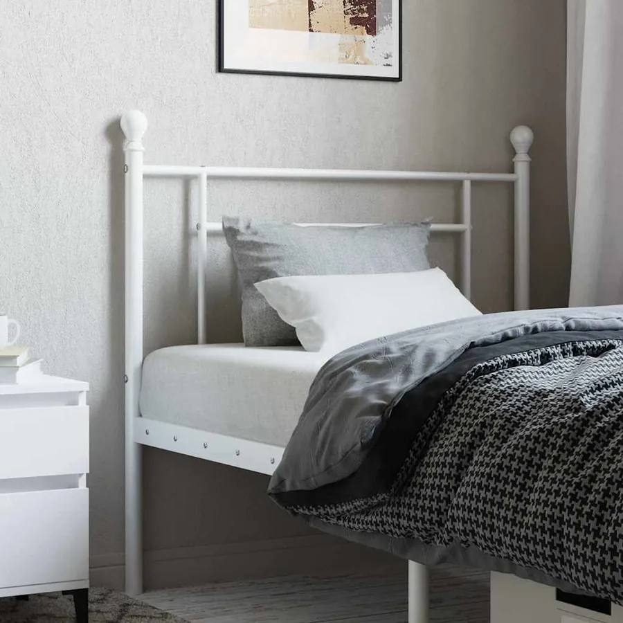 Tête de lit de remplacement métal blanc 100 cm