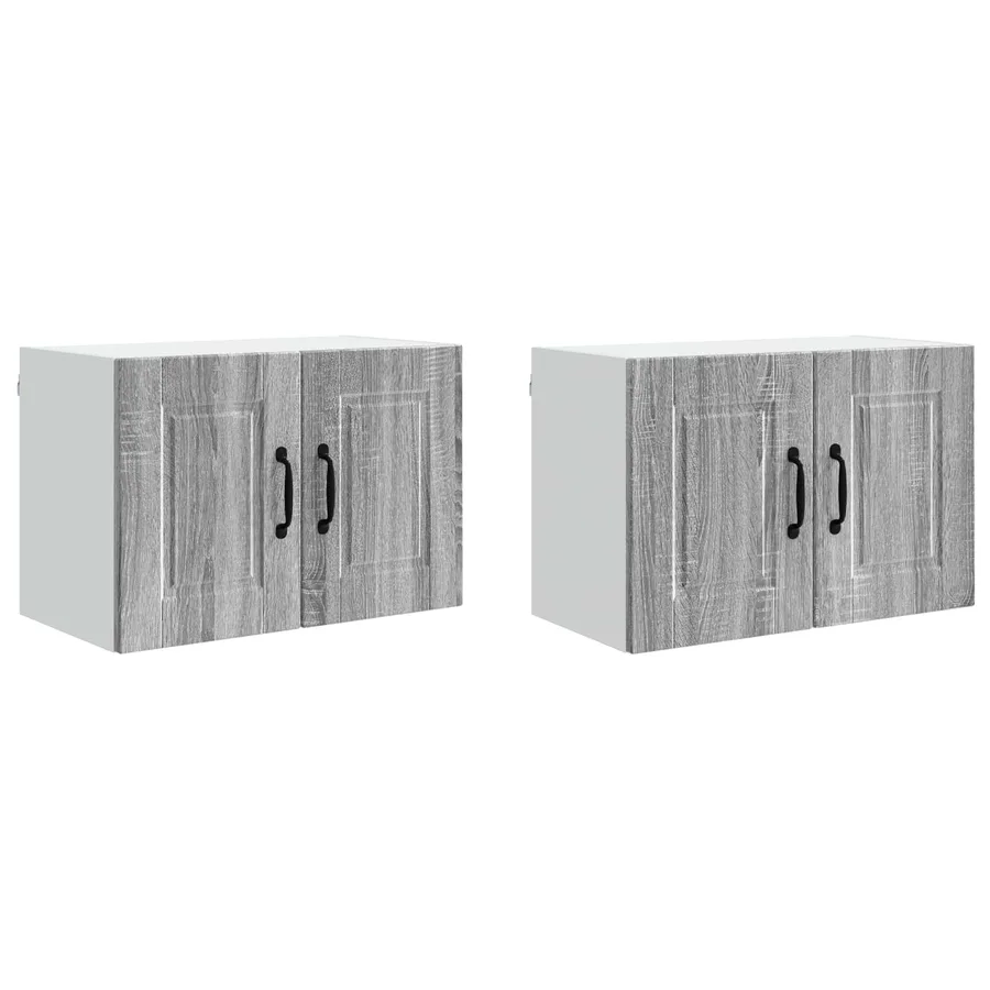 Meuble mural PORTO 2 pcs Gris Sonoma 60 x 31 x 40 cm - 2