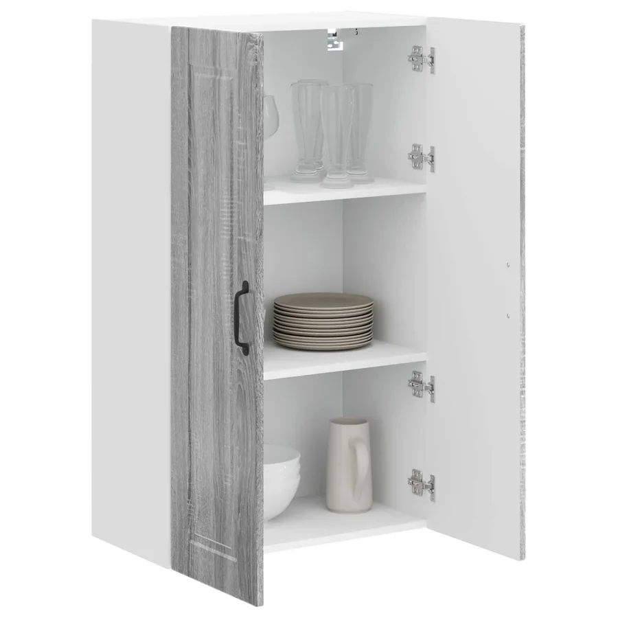 Meuble mural PORTO Gris Sonoma 60 x 31 x 100 cm - 3