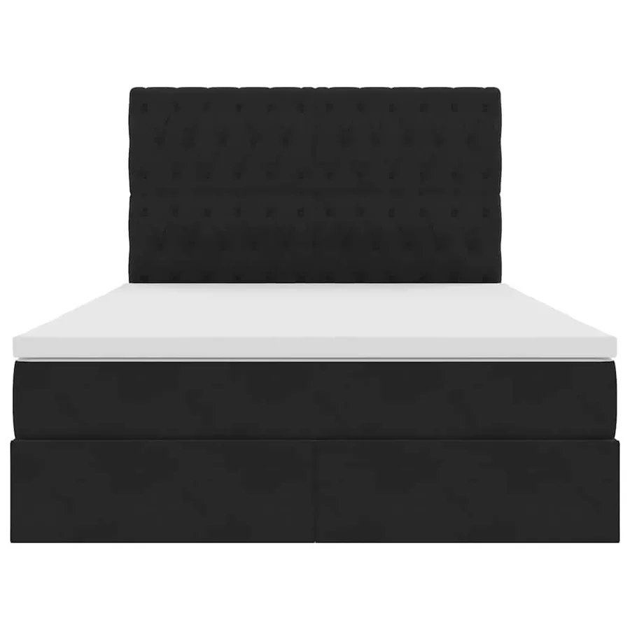 Lit avec rangement et matelas Noir 140 x 200 cm Velours - 7