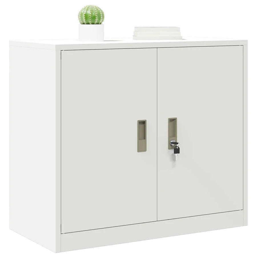 Armoire de rangement Blanc 80 x 40 x 70 cm Acier - 3