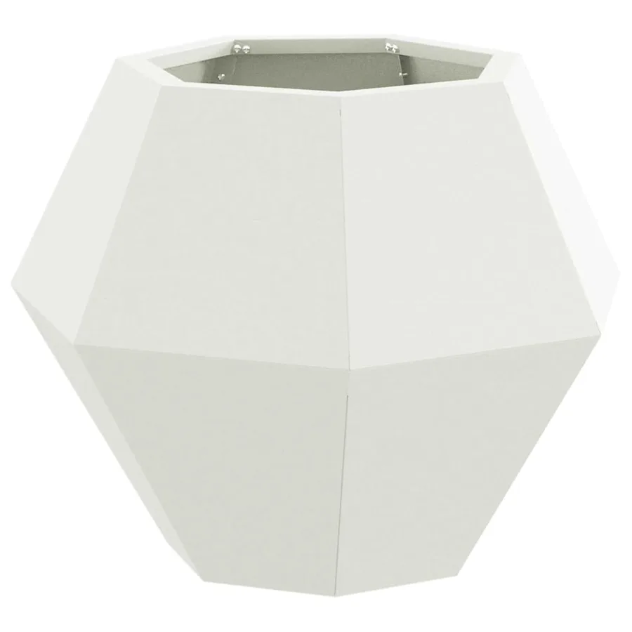 Jardinière 2 pc Blanc 50 x 50 x 40 cm Acier - 5